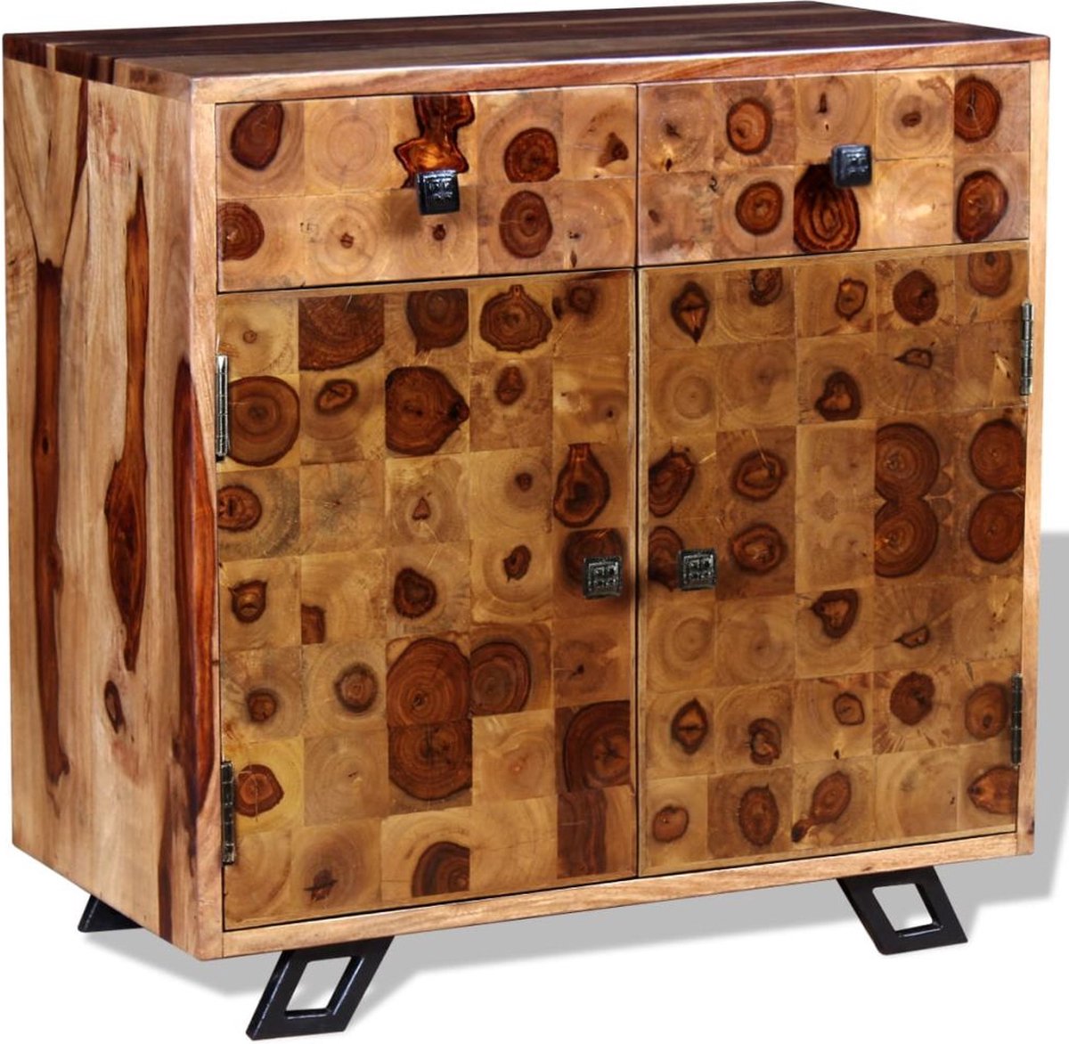 Vidaxl Dressoir 65x35x65 Cm Massief Sheesham Hout - Bruin