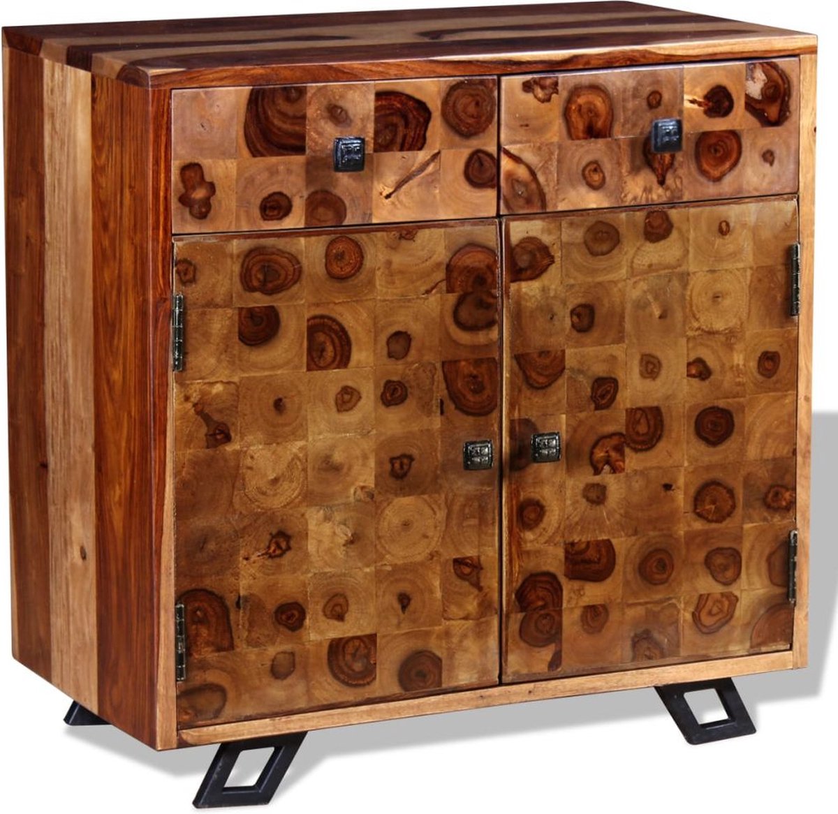 Vidaxl Dressoir 65x35x65 Cm Massief Sheesham Hout - Bruin