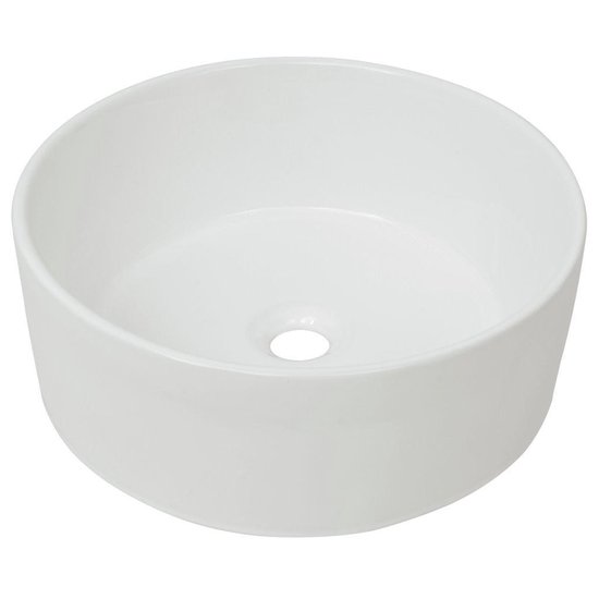 Vidaxl Wastafel Rond 40x15 Cm Keramiek - Wit