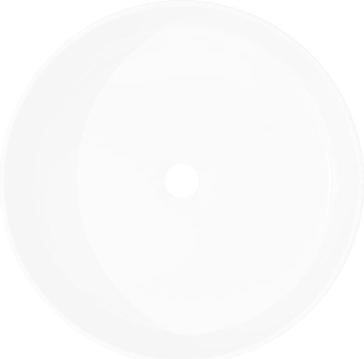 Vidaxl Wastafel Rond 40x15 Cm Keramiek - Wit