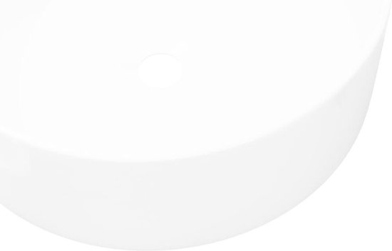 Vidaxl Wastafel Rond 40x15 Cm Keramiek - Wit