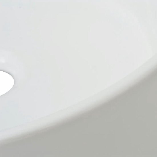 Vidaxl Wastafel Rond 40x15 Cm Keramiek - Wit