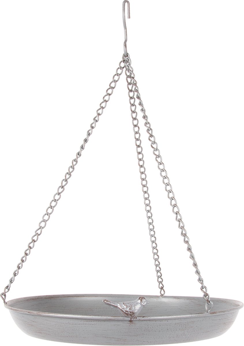 Vogelbad/voederschaal Hangend Rond Metaal 30,4 X 30,4 Cm - Vogeldrinkschaal/voederbak - Tuindecoraties