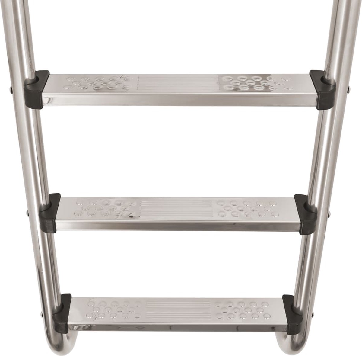 Vidaxl Zwembadladder Met 3 Sporten 120 Cm Roestvrij Staal - Silver