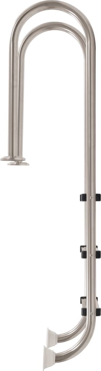 Vidaxl Zwembadladder Met 3 Sporten 120 Cm Roestvrij Staal - Silver