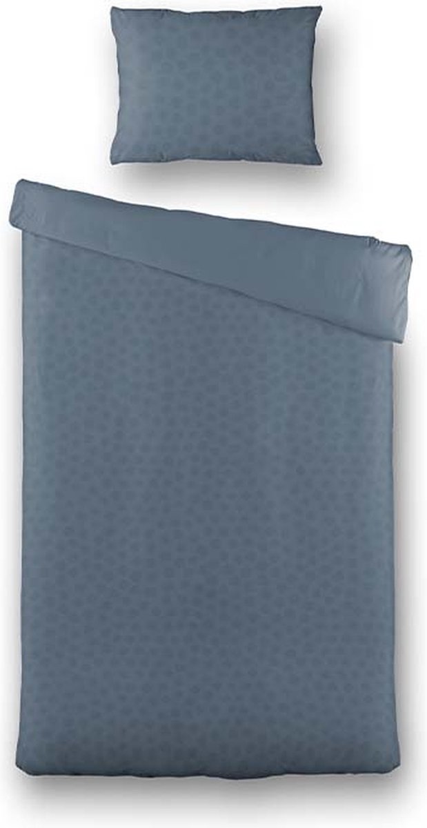 Luna Bedding Luna Embossed Dots 1-persoons (140 x 220 cm + 1 kussensloop) Dekbedovertrek - Blauw