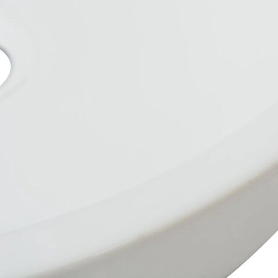 Vidaxl Wastafel Rond 42x12 Cm Keramiek - Wit