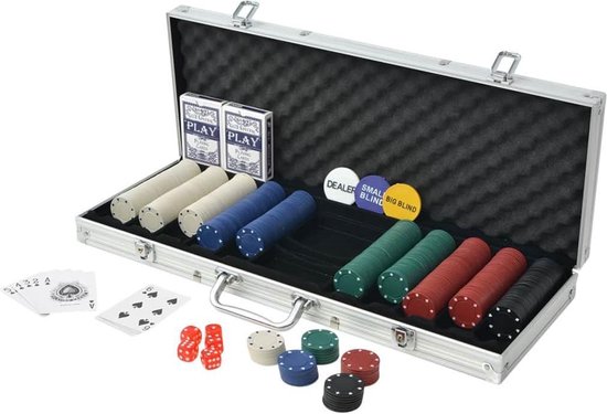 Vidaxl Pokerset Met 500 Chips Aluminium