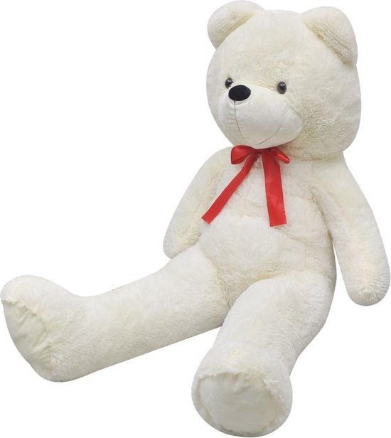 Vidaxl Teddybeer Zacht Pluche Xxl 150 Cm - Wit