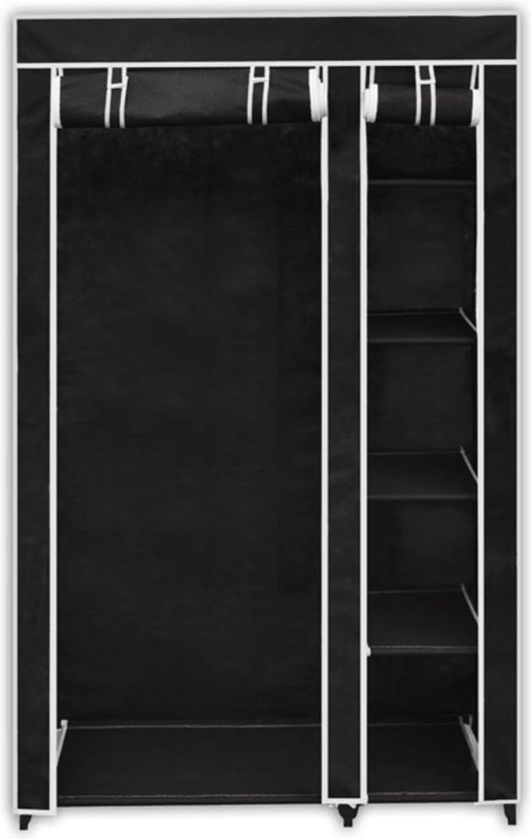 Vidaxl Kledingkast Opvouwbaar 110x45x175 Cm - Zwart