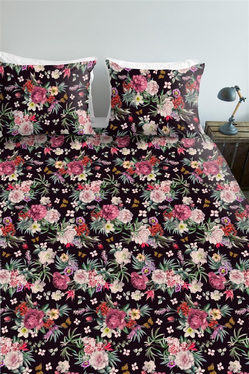 AMBIANTE Leila Dekbedovertrek - 2-persoons (200x200/220 Cm + 2 Slopen) - Katoen Satijn - Multi