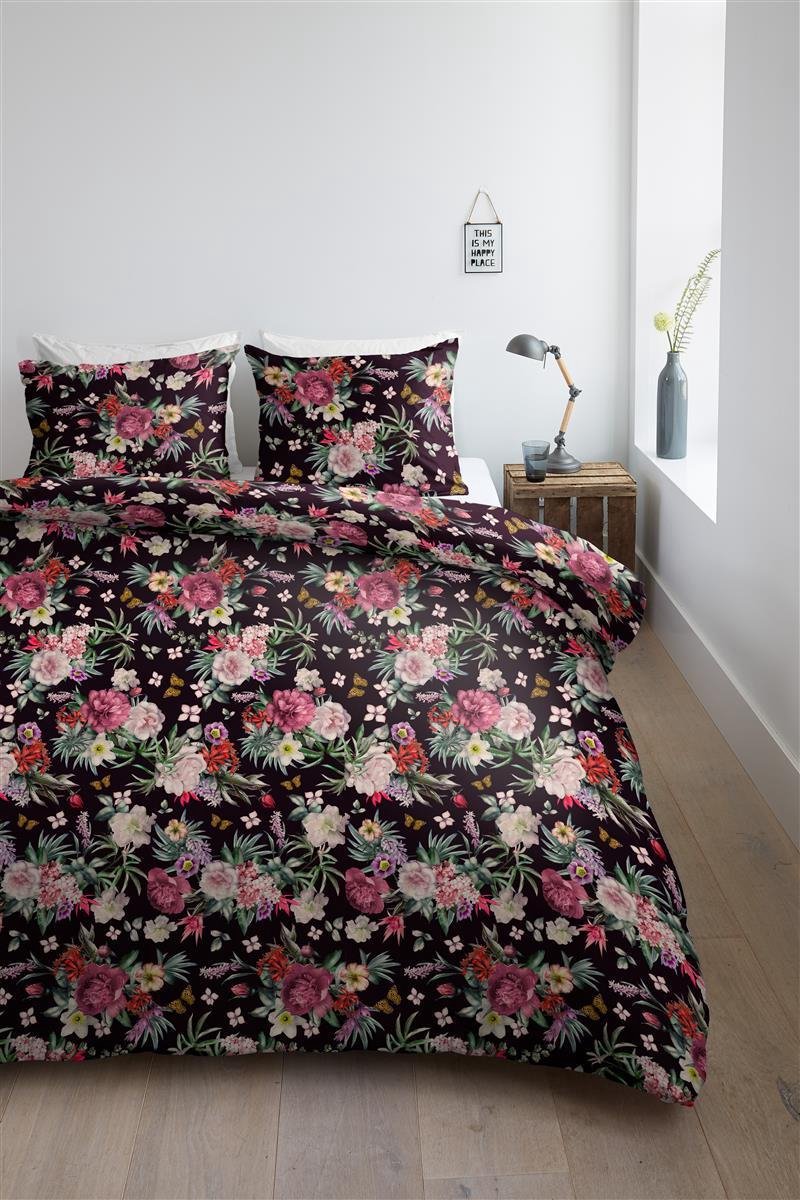 AMBIANTE Leila Dekbedovertrek - 2-persoons (200x200/220 Cm + 2 Slopen) - Katoen Satijn - Multi