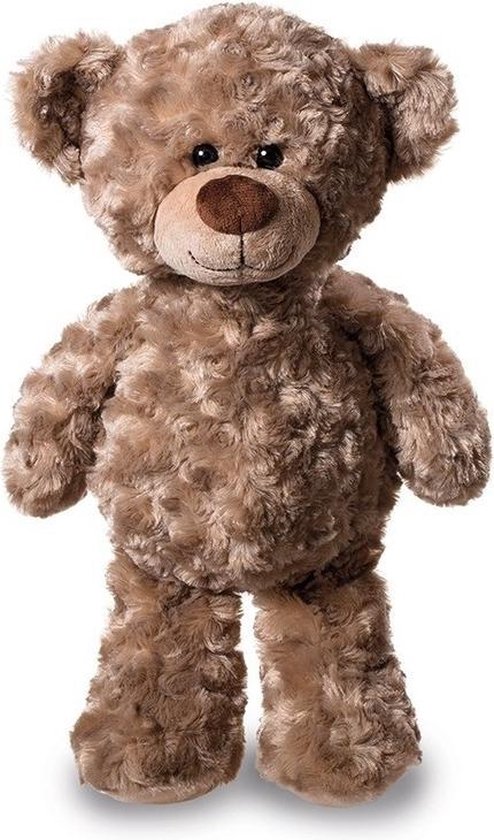 Knuffel Teddybeer 24 Cm Met Rood Shirt Be Mine Hartje - Met Valentijnskaart A5 - Valentijn/ Romantisch Cadeau - Bruin