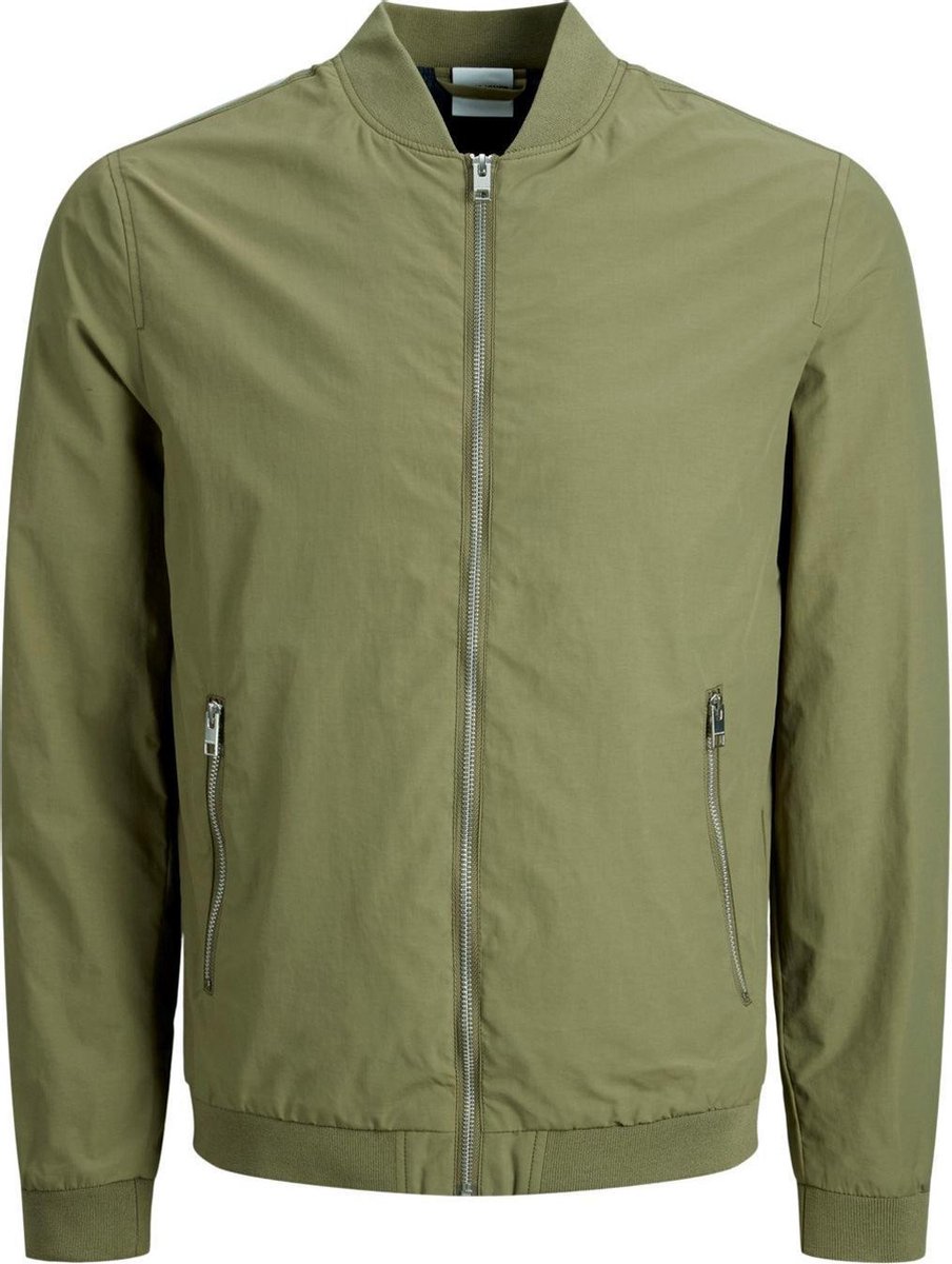 JACK & JONES Essentials - Bomberjack met rits in kaki-Bruin