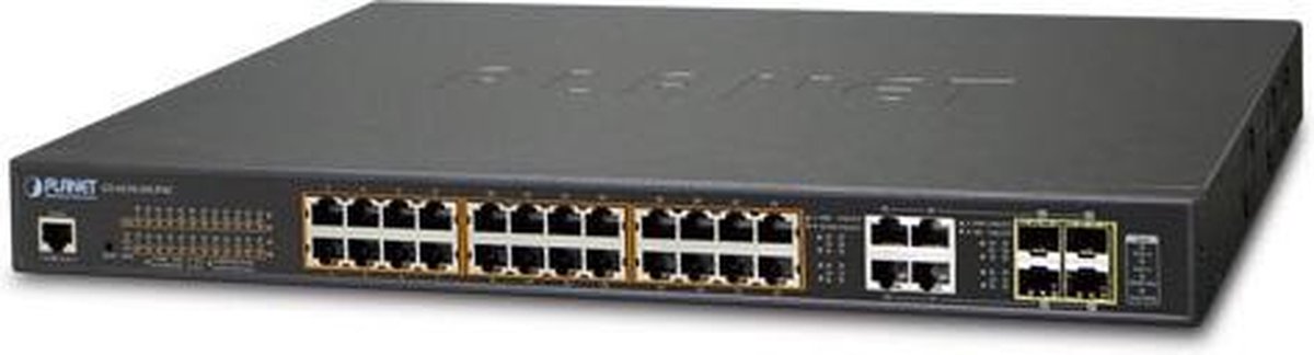 Assmann Planet GS-4210-24UP4C netwerk-switch Managed L2/L4 Gigabit Ethernet (10/100/1000) 1U Power over Ethernet (PoE) - Zwart