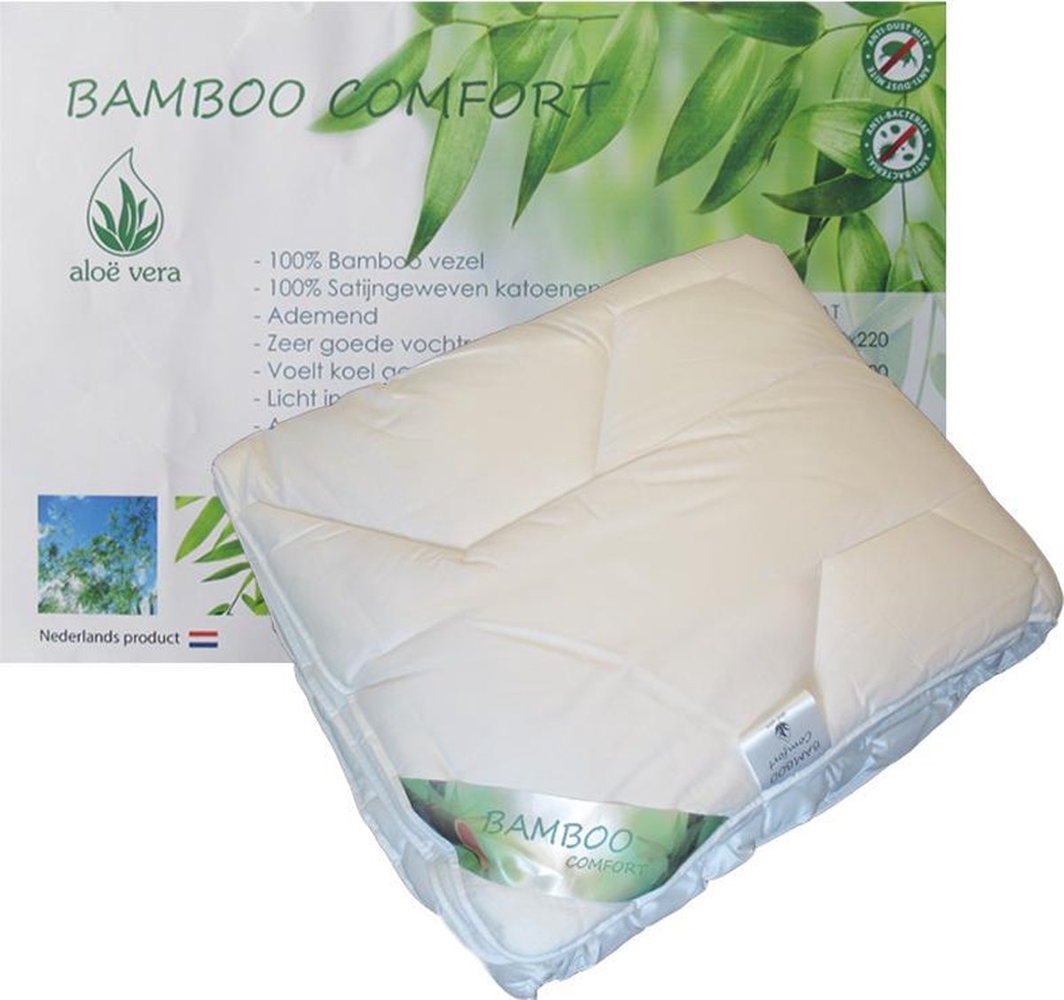 iSleep Enkel Dekbed Bamboo Comfort Deluxe - 1-persoons 140x220 Cm - Wit