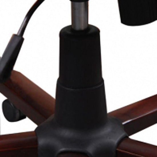 Vidaxl Bureaustoel Directie S210 Leer Met Hout - Zwart