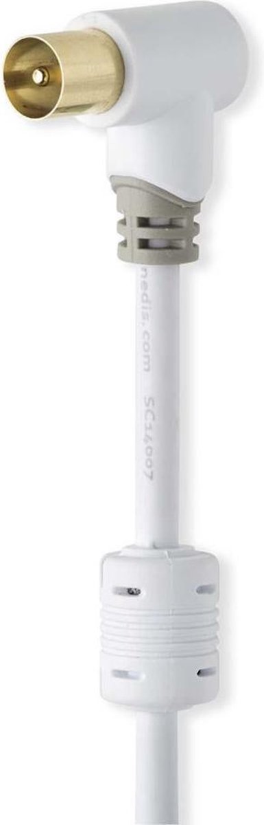 Nedis Coax Antennekabel 100 dB Male - Female 5 Meter Wit