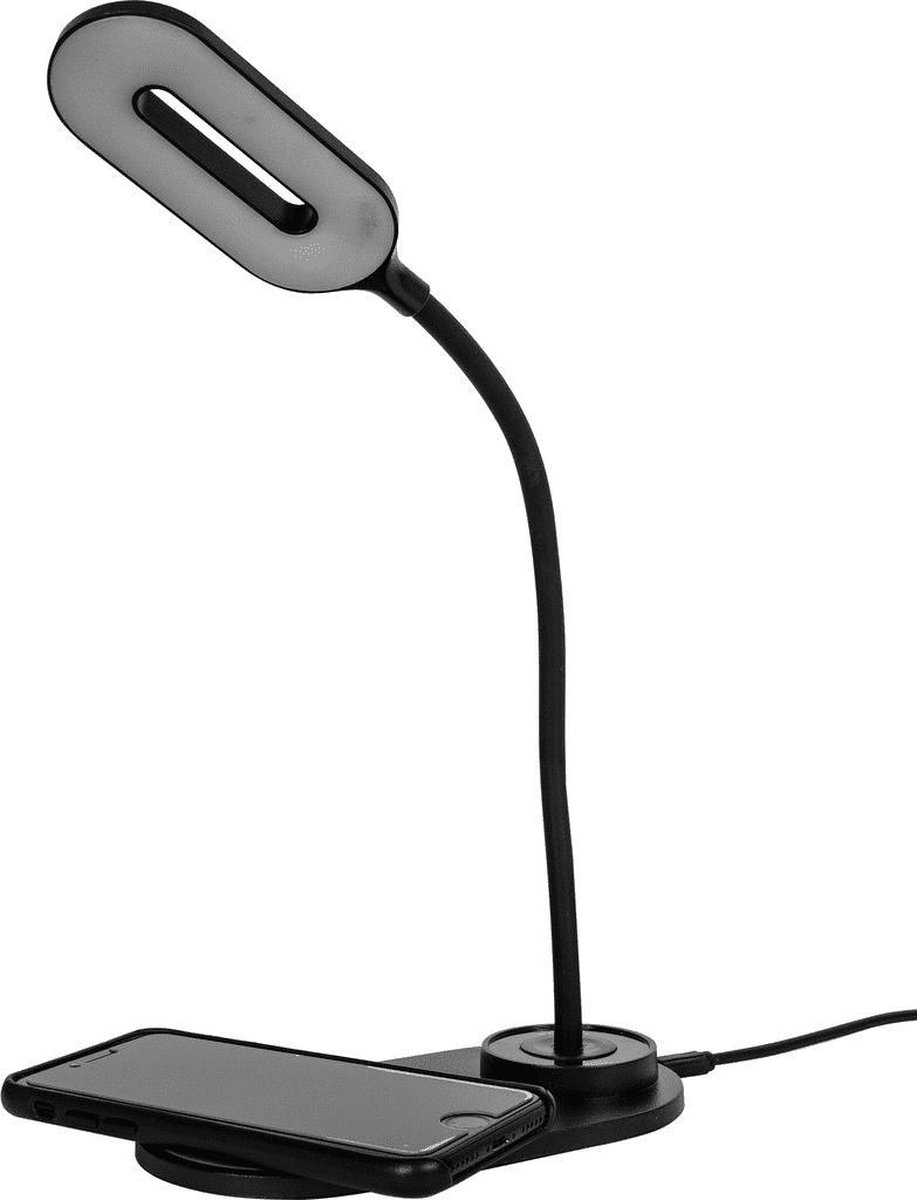 Karsten International Bureaulamp met draadloze oplaadfunctie Zwart