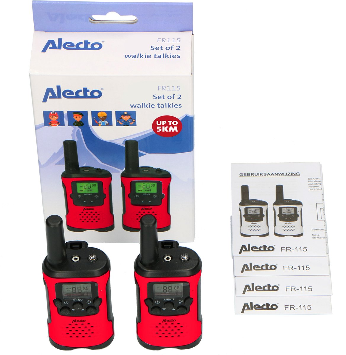 Alecto FR115RD 2-delige set - Rood