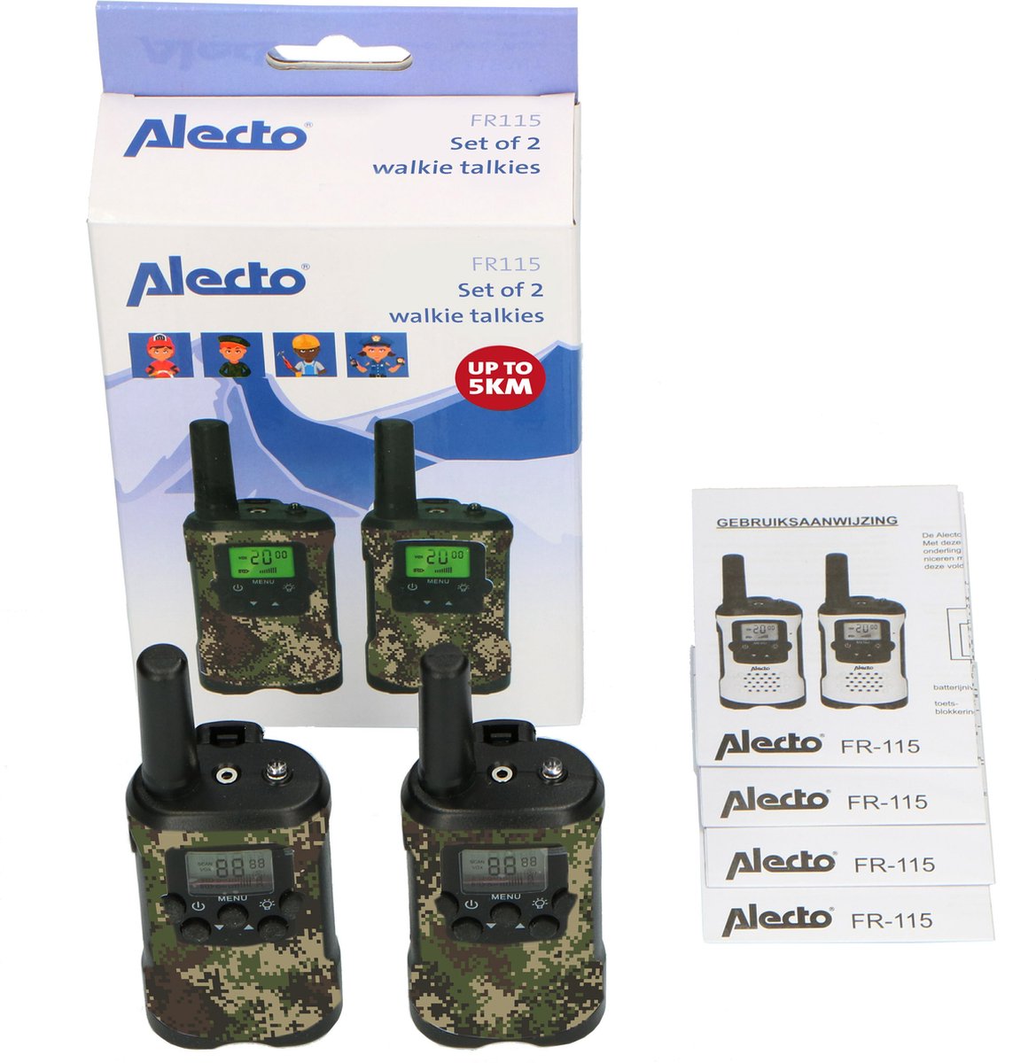 Alecto FR115CAMO 2-delige set Groen