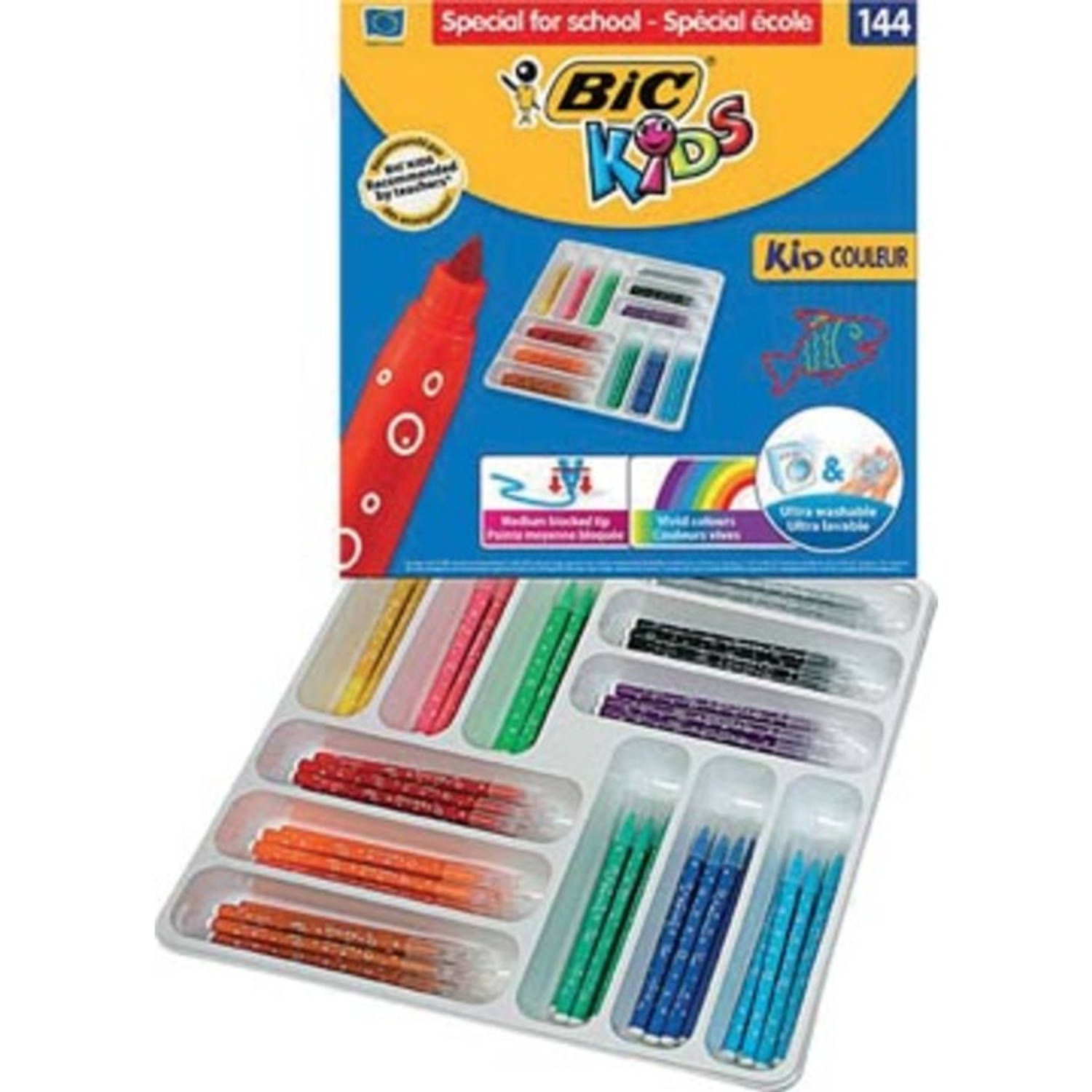 Bic Viltstift Kid Couleur 144 Stiften (Classpack)