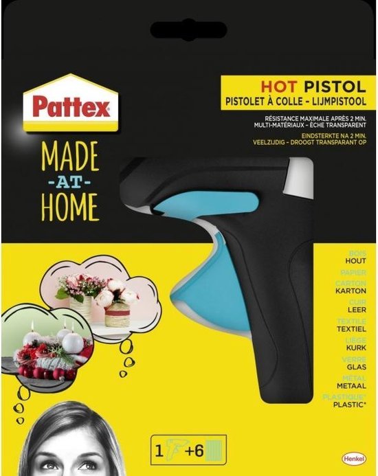 Pattex Hot Pistol Lijmpistool - Extra Strong -Inclusief 6 Lijmsticks ?11 Mm - Hotmelt