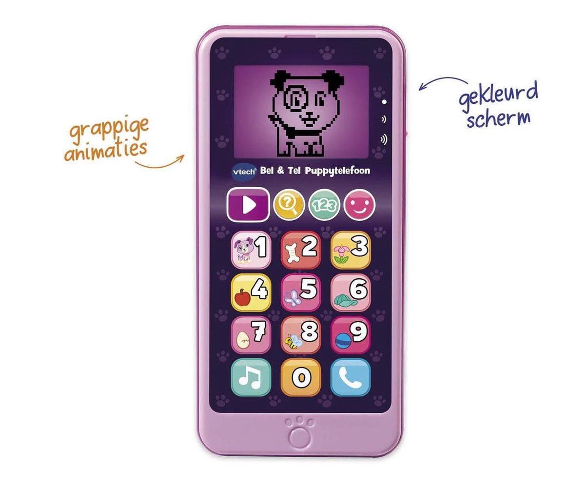 Vtech Bel & Tel Puppytelefoon - Roze