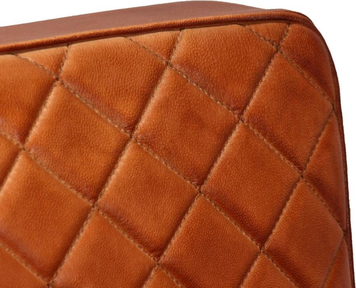 Vidaxl Fauteuil 63x75x88 Cm Echt Leer Licht - Bruin