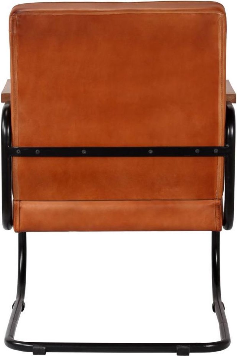 Vidaxl Fauteuil 63x75x88 Cm Echt Leer Licht - Bruin