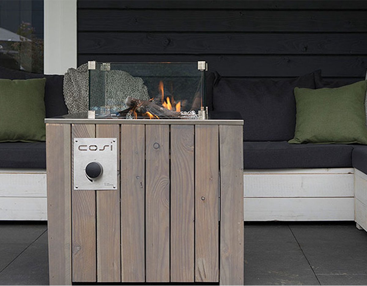 Cosi cube vuurtafel 70x70x58cm - Laagste prijsgarantie! - Grijs