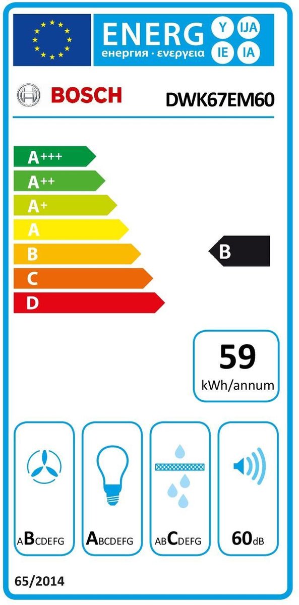 Bosch DWK67EM60 Serie 2 schouwkap - Zwart