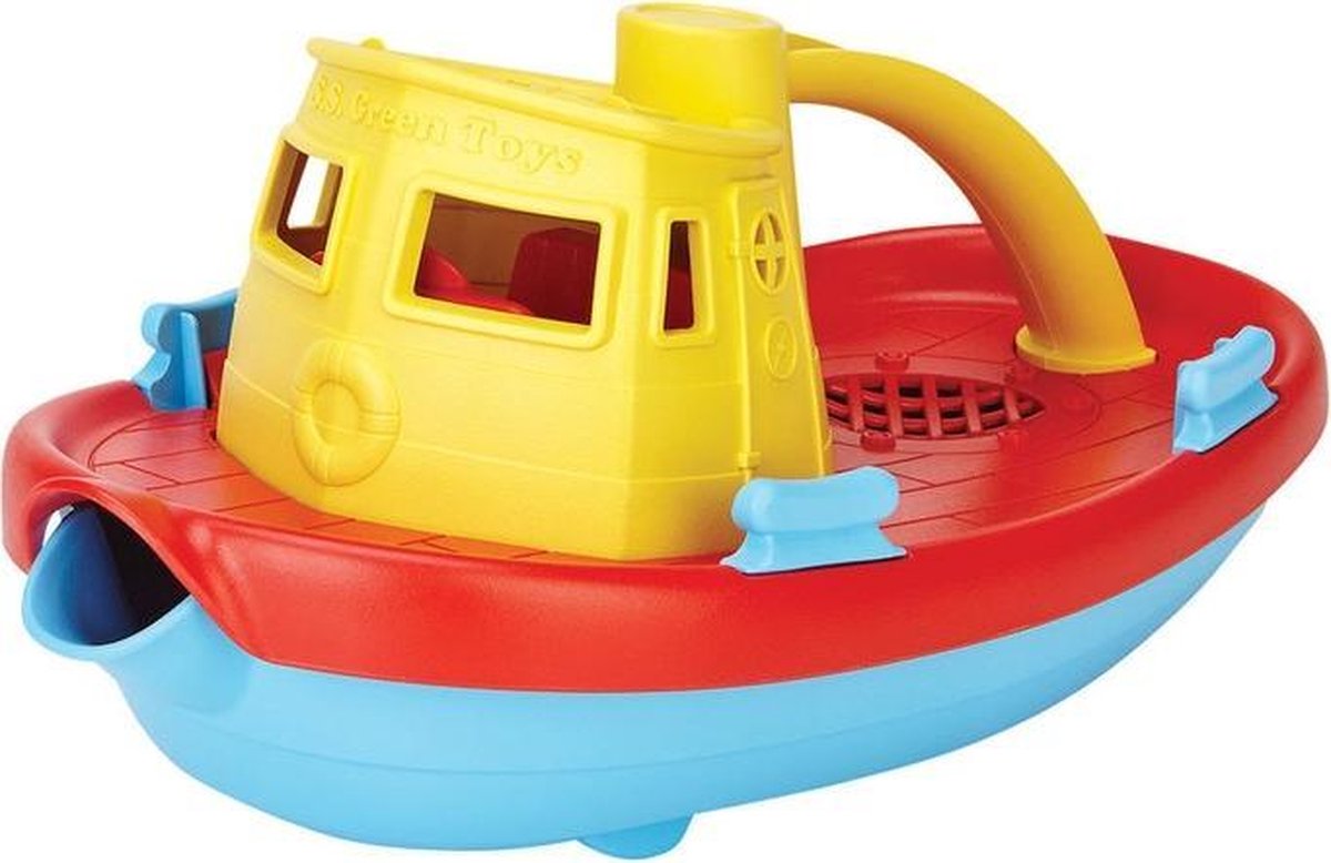 Green Toys Tugboat - Yellow Handle