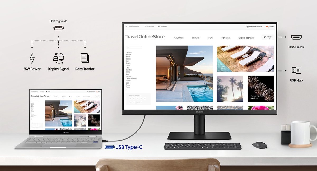 Samsung LS27A400UJUXEN - Zwart