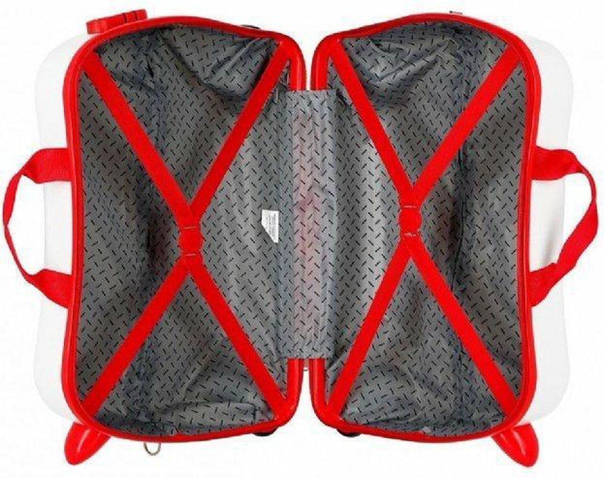 Marvel Spiderman Ride On Rol Zit Koffer 4w - Wit