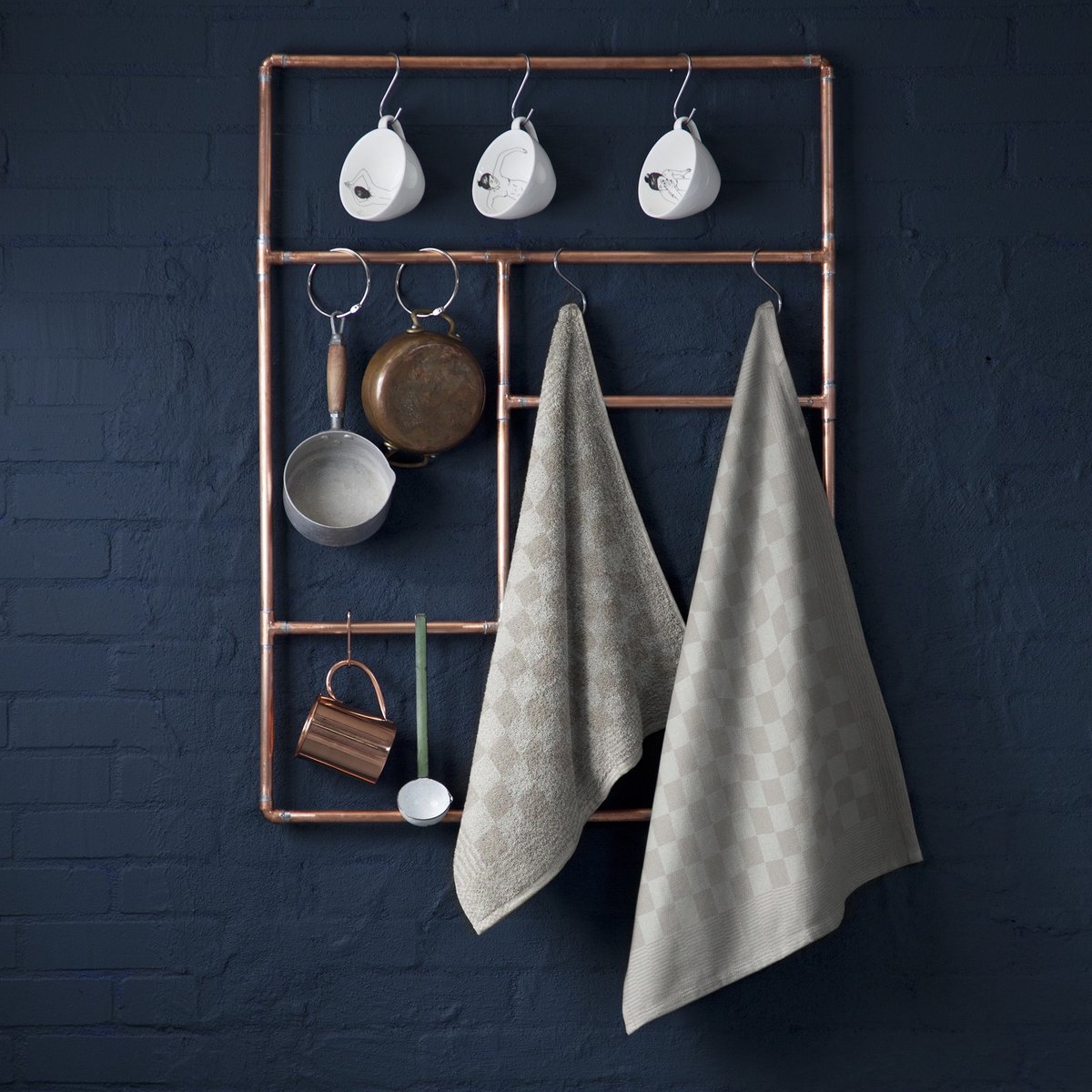 DDDDD Barbeque Keukendoek (Set Van 6) - 100% Katoen - Taupe - Bruin