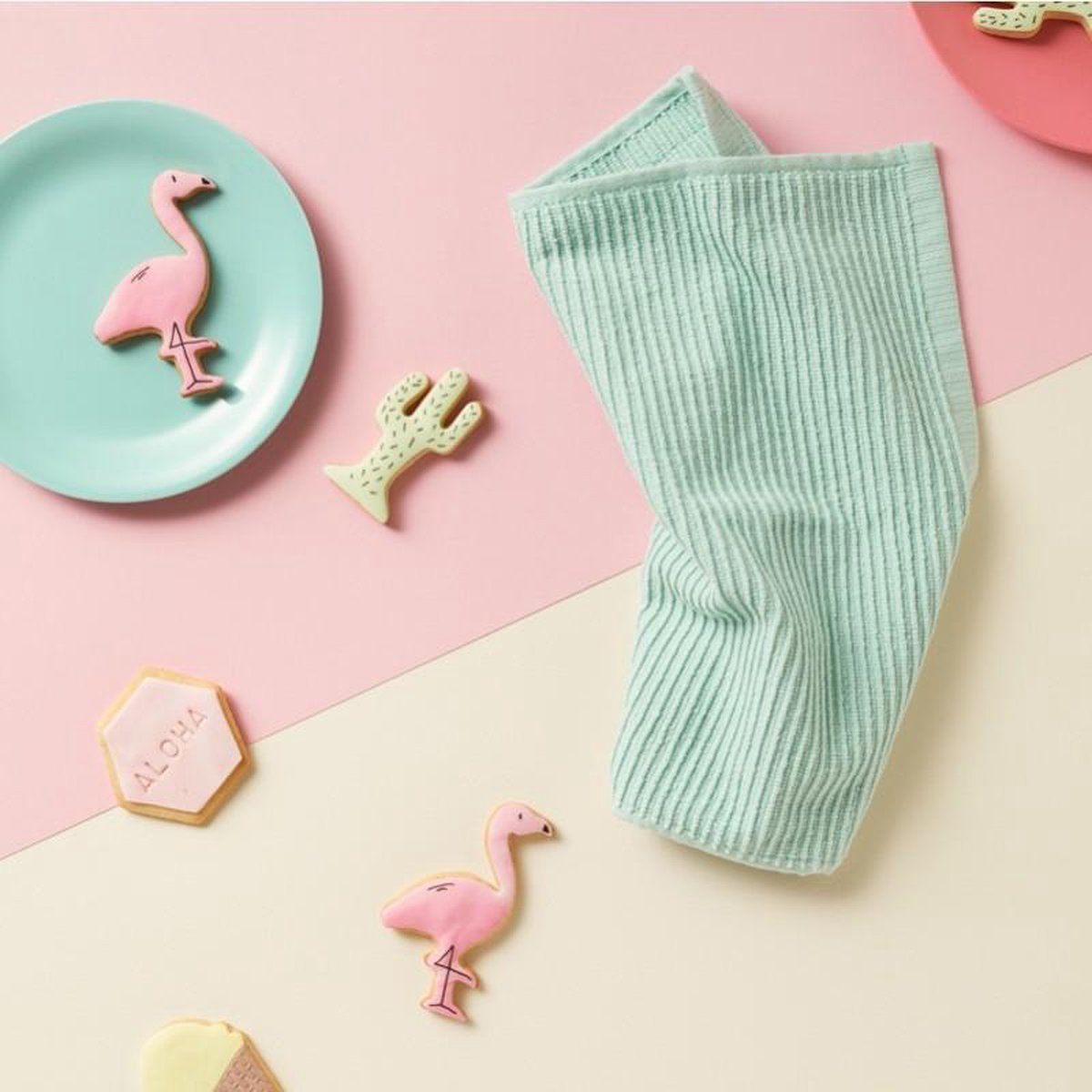 DDDDD Vaatdoek Basic Pastel Green (4 Stu - Groen