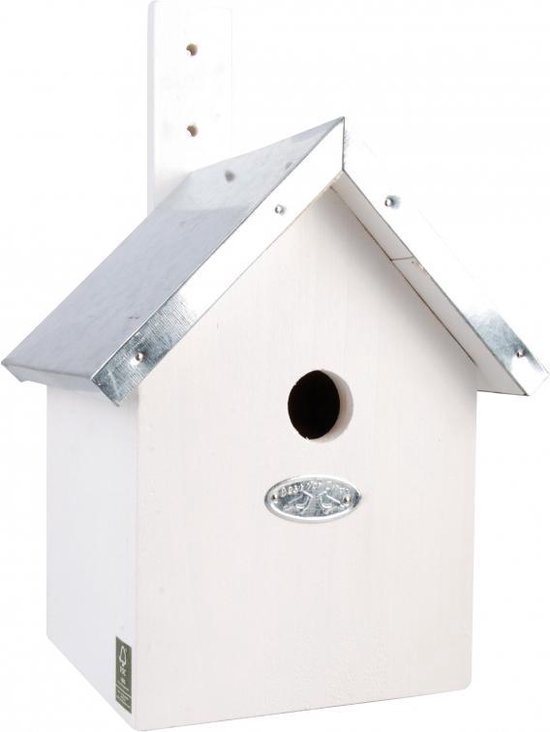 Vogelhuisje 19 X 18 X 31 Cm - Wit