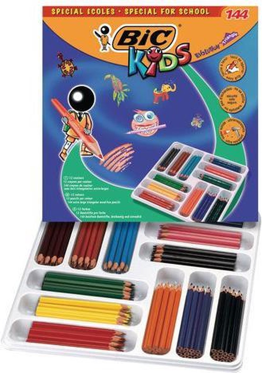 Bic Kids Kleurpotlood Ecolutions Evolution 144 Potloden (Classpack)