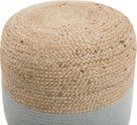 Beliani Dalama Poef Katoen 46 X 46 Cm - Grijs