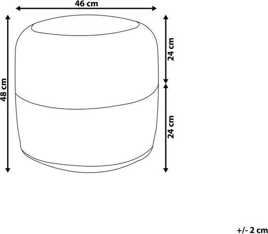 Beliani Dalama Poef Katoen 46 X 46 Cm - Grijs