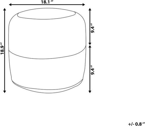Beliani Dalama Poef Katoen 46 X 46 Cm - Grijs