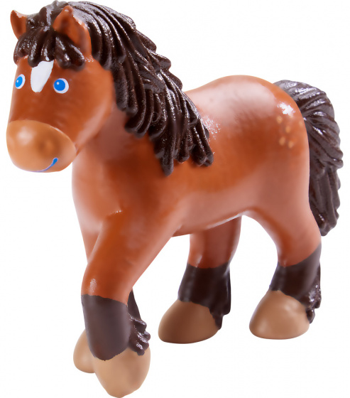 Little Friends poppenhuispop paard Kiara junior 11 cm PVC - Bruin