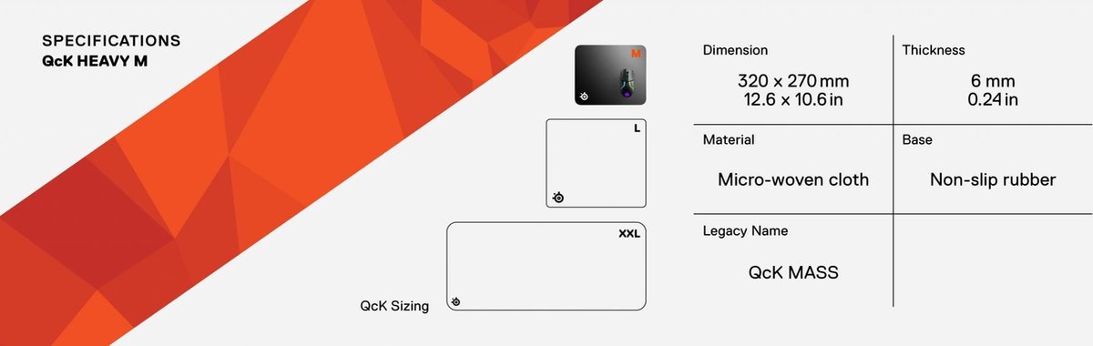 Steelseries QcK Heavy Medium Muismat