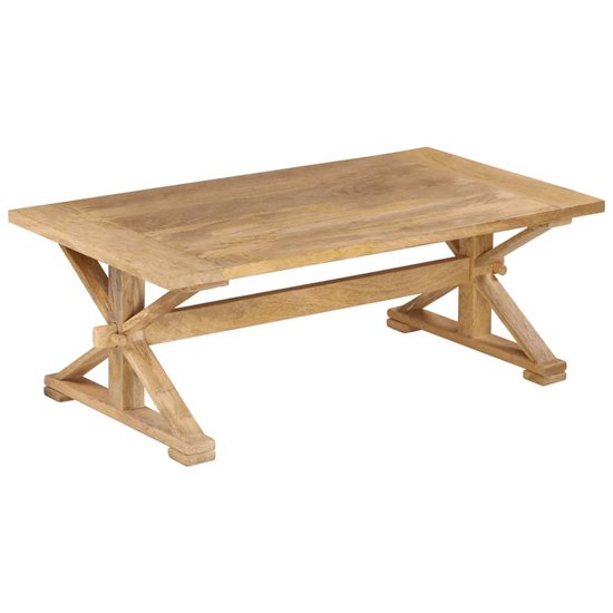 Vidaxl Salontafel 110x60x40 Cm Massief Mangohout - Bruin