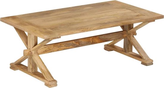 Vidaxl Salontafel 110x60x40 Cm Massief Mangohout - Bruin