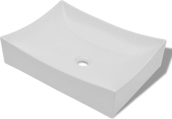 Keramische Wasbak Schaalvormig Hoogglans - Wit
