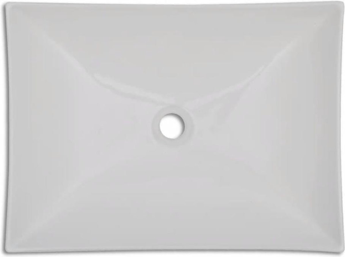 Keramische Wasbak Schaalvormig Hoogglans - Wit