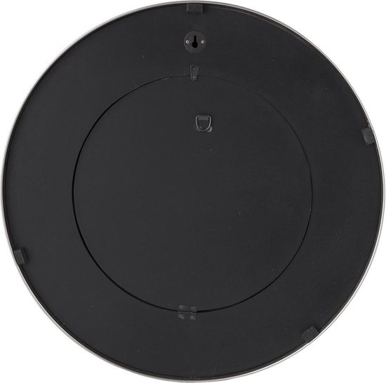 Clayre & Eef Klok Ø 48*7 Cm / 4*aa Nickel Ijzer / Glas Rond 6kl0498 - Silver