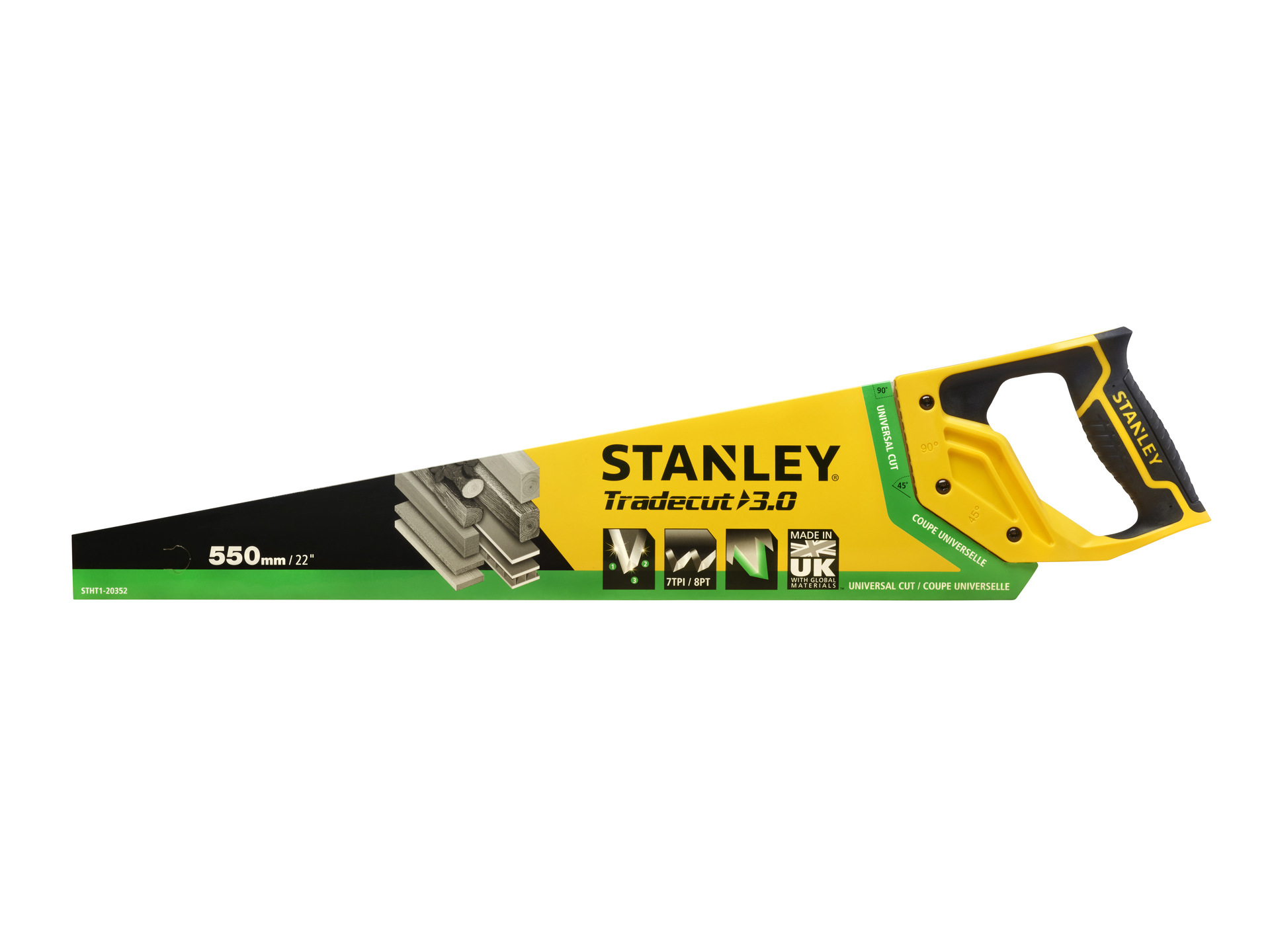 Stanley STHT1-20352 HOUTZAAG TRADECUT UNIVERSAL 550MM 7TPI